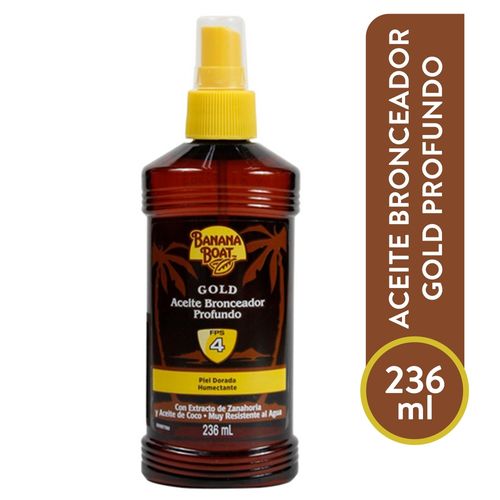 Bronceador Banana Boat aceite FPS 4- 236 ml
