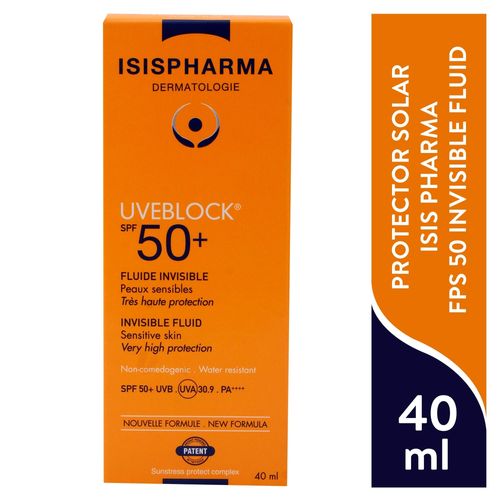 Suero solar Isispharma uveblock invisible FPS 50 - 40 ml