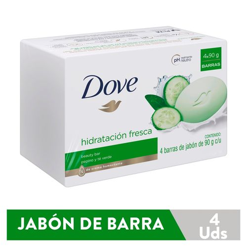 Jabón Dove Aroma Pepino Fresh 4 Pack - 360 g