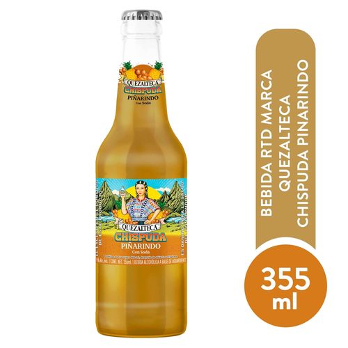 Bebida alcohólica Quezalteca chispuda pinarindo botella - 355 ml