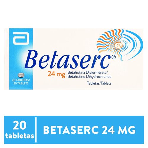 Betaserc 24 mg caja 1 comprimido - Precio indicado por caja