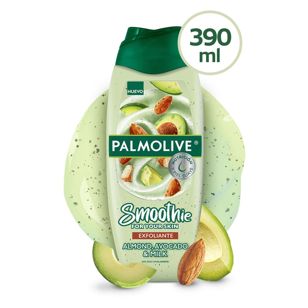 Gel de Baño Palmolive Smoothie Almendra Aguacate y Leche - 390 ml