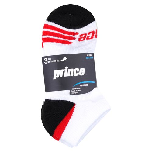 Prince Extra Low Cut Boy2 White Tm 3P