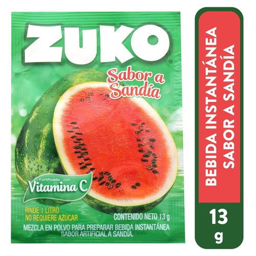 Bebida Zuko en Polvo Sabor Sandia - 13 g