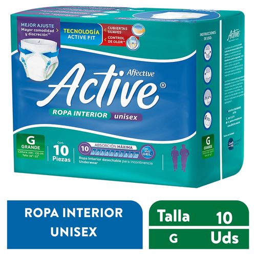 Affective Active Extra Grande 10 Unidades Pañales