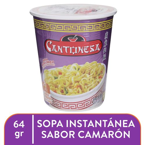 Sopa Cantonesa Vaso Camaron De 64gr