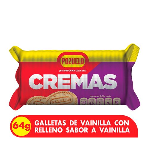 Galleta Mini Cremas Vainilla Tubo - 64 g