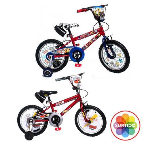 Bicicleta Disney Mickey Para Niño Neumático R16, De 4A6 Años