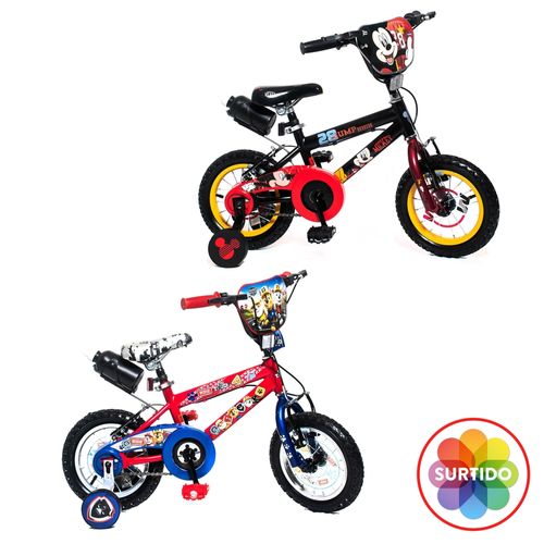 Bicicletas Disney Mickey Para Niños Neumático R12, De 2A4 Años