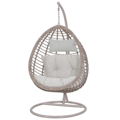 Silla Home Trends tipo nido rattan café 73x118 cm