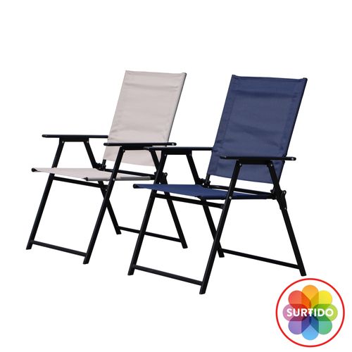 Silla plegable Mainstays textilene color surtido