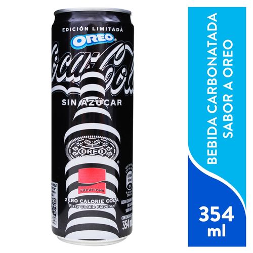 Gaseosa Coca Cola Sin Azúcar Galleta Oreo Edición Limitada - 355 ml.