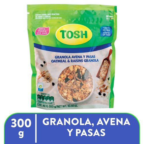 Granola Tosh avena pasas - 300 g