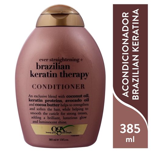 Acondicionador Marca OGX Con Keratina Brasilena - 385g