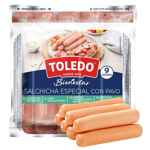 Salchicha con pavo Toledo, sin preservantes -400g