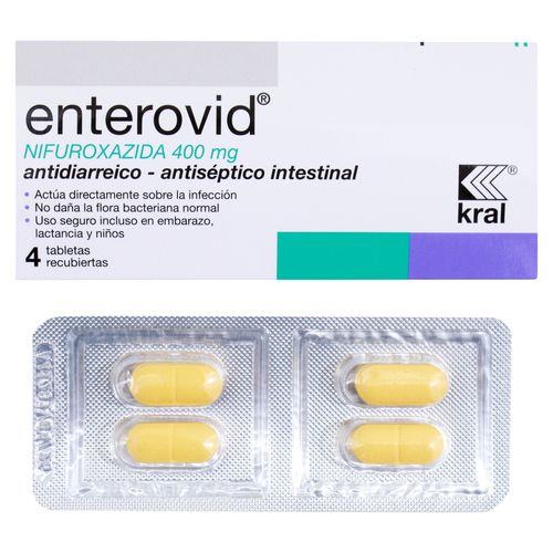 Antidiarreico Enterovid - Precio indicado por blíster de 4 tabletas