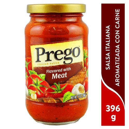 Salsa Prego Preparada Italiana con Carne - 396 g
