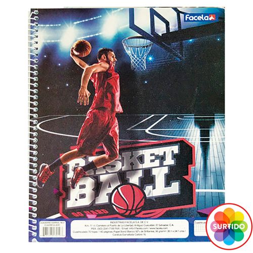 Cuaderno Facela espiral rayado diseño surtido