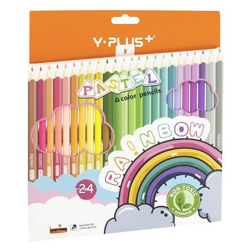 Lápices de color Y Plus+ rainbow colores pasteles - 24 Uds