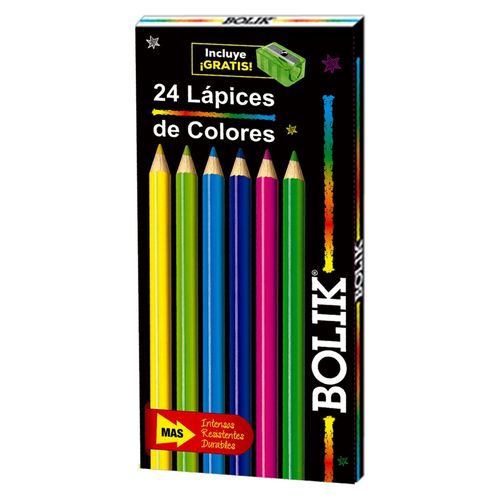 Lápices de color Bolik largos - 24 Uds