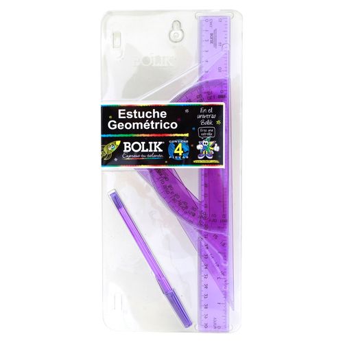 Estuche Geométrico Bolik - 4 Pzas