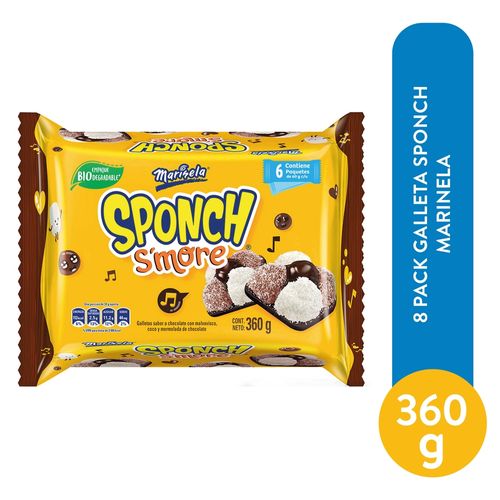 Galleta Marinela Sponch Sabor A Chocolate 8 Pack - 360 g