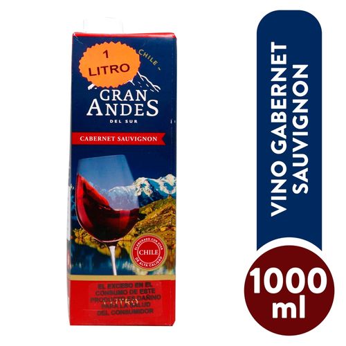 Vino Gran Andes Del Sur Cabernet Sauvignon- 1000ml
