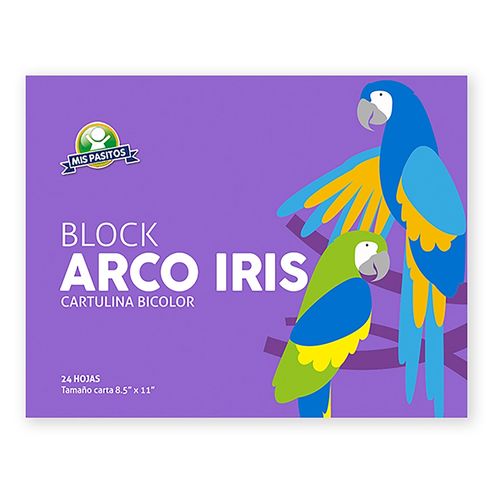 Block de cartulina Mis Pasitos arco iris tamaño carta - 24 Uds