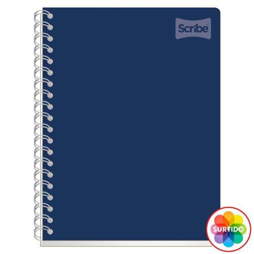 Cuaderno Scribe espiral polycover surtido - 100 hojas