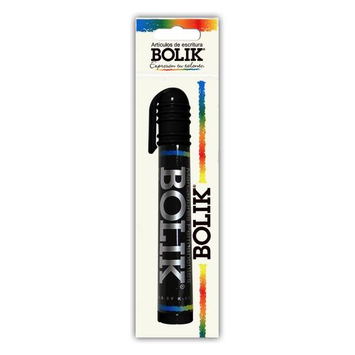 Marcador Bolik punta redonda color negro