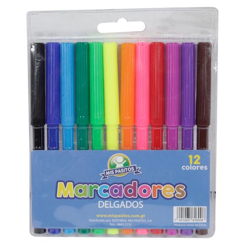 Marcador Mis Pasitos delgados de colores - 12 Uds