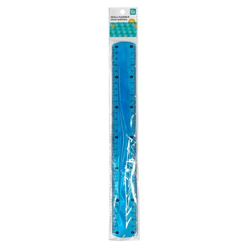 Regla Pen + Gear flexible azul - 30 cm