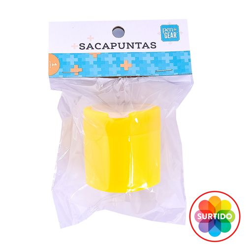 Sacapuntas Pen + Gear doble plástico colores surtidos