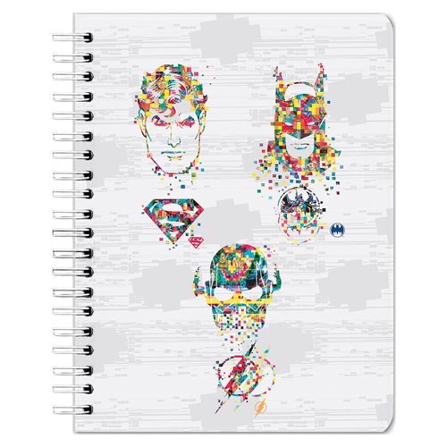 Cuaderno Pen + Gear 6 materias pasta semi dura diseño liga de la justicia - 180 hojas