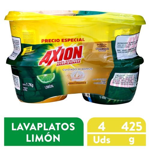 Lavaplatos Axion Limon Oats 4pk 1700gr