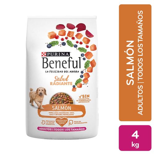 Imagen de Alimento seco Purina Beneful para perro adulto sabor salmón -4 kg
