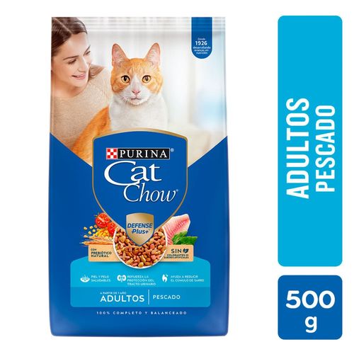 Alimento seco Purina cat chow para gato adulto sabor pescado -500 g