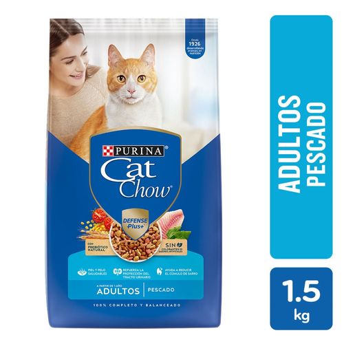 Alimento Gato Adulto Purina Cat Chow  Defense Plus Pescado - 1.5 kg