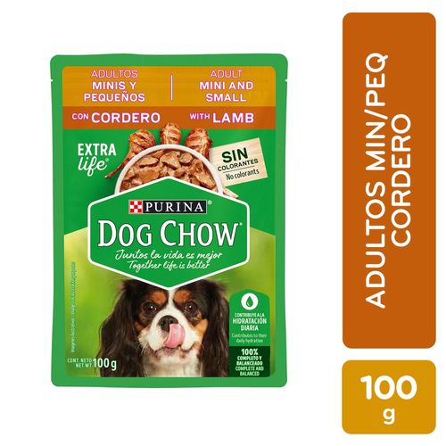 Alimento Húmedo Perro Purina Dog Chow Adultos Minis y Pequeños Cordero -100g