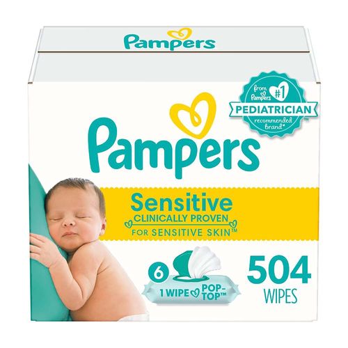 Toallitas húmedas Pampers Sensitive Perfume Free - 504Uds