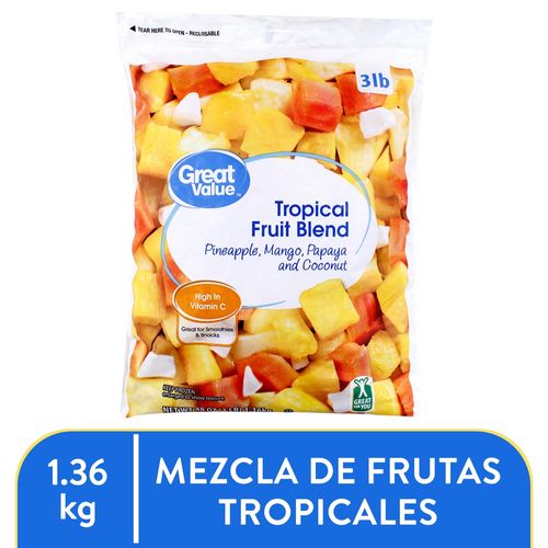 Mezcla De Frutas Tropicales Great Value Congeladas  - 1.36 kg