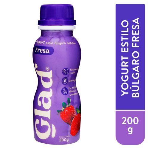 Yogurt Glad Liquido Fresa - 200gr