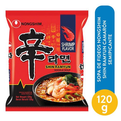 Sopa Nong Shim Marisco Instantanea Semipicante - 120gr