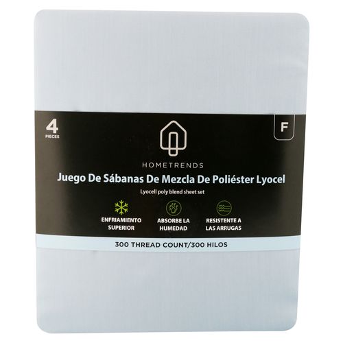 Ht Set De Sabanas Matri 300 Hilos Azul B