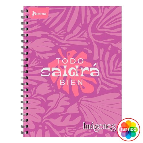 Cuaderno Norma espiral diseños surtidos - 100 hojas
