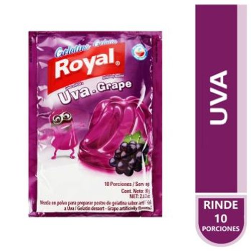 Gelatina En Polvo Royal Sabor Uva Sobre - 80g