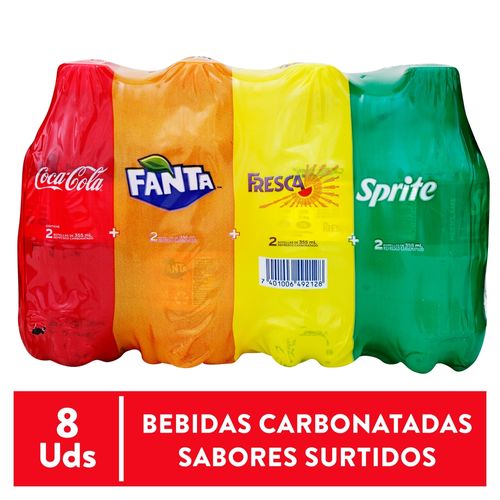 8pk Mix Coca Sprt Fnta Frsca Pet 2840ml