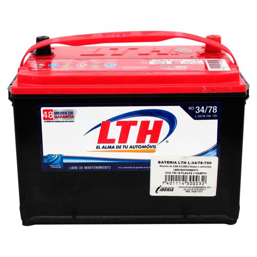 Batería para auto LTH de alto rendimiento - 1 Ud