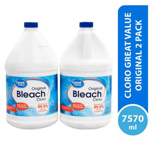 Cloro Marca Great Value Original 2 Pack - 7570 ml