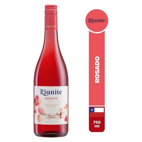 Vino Riunite rosado botella frutal semi dulce  - 750 ml